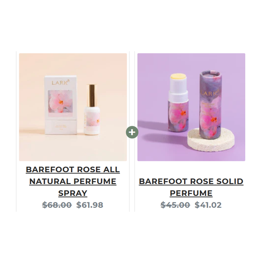 BAREFOOT ROSE SPRAY + SOLID ALL NATURAL PERFUME BUNDLE